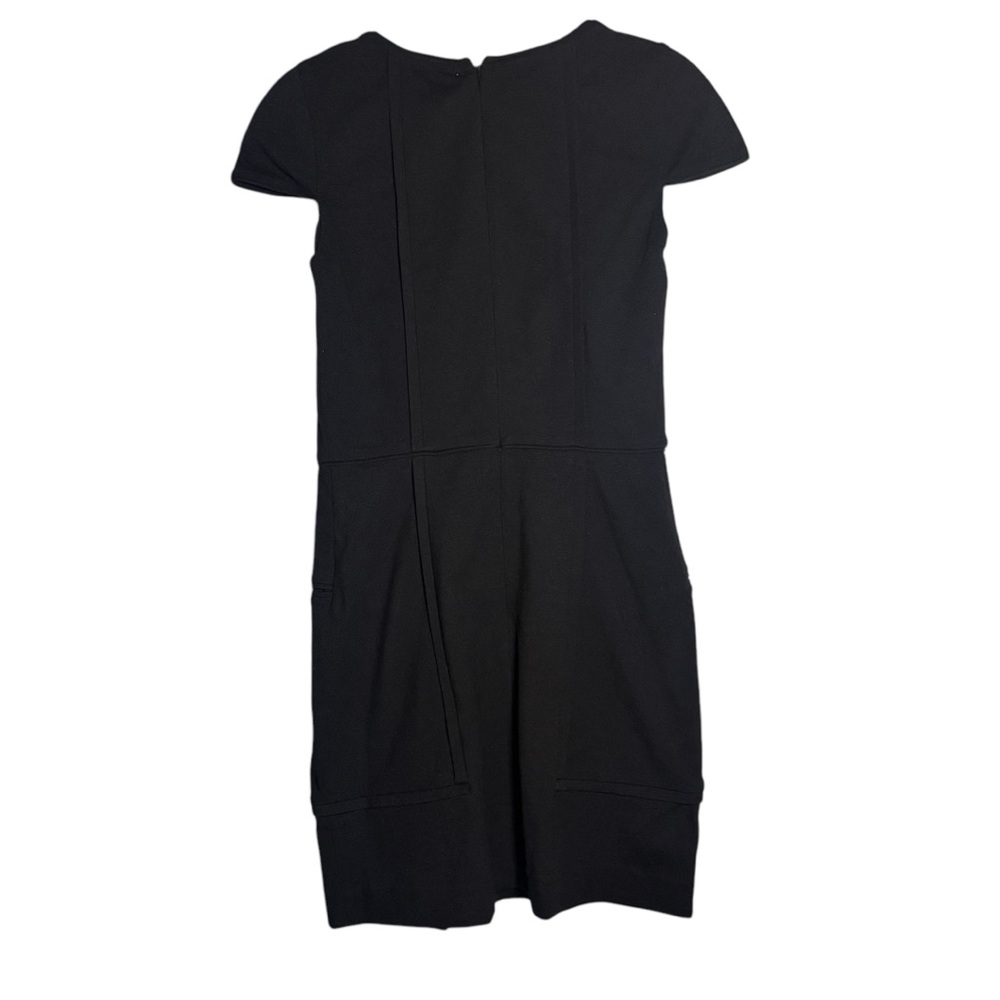 VINCE Black Mini Sheath Dress Cap Sleeve Classy Little Black Dress Womens 2 - Picture 4 of 11